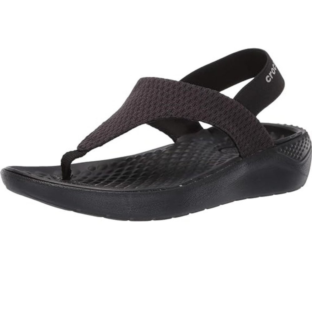 Crocs Women's LiteRide Flip Mesh Slingback Flip Flop Smoke/Smoke